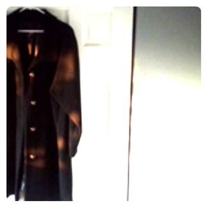 Dennis Basso Wool Trench Coat